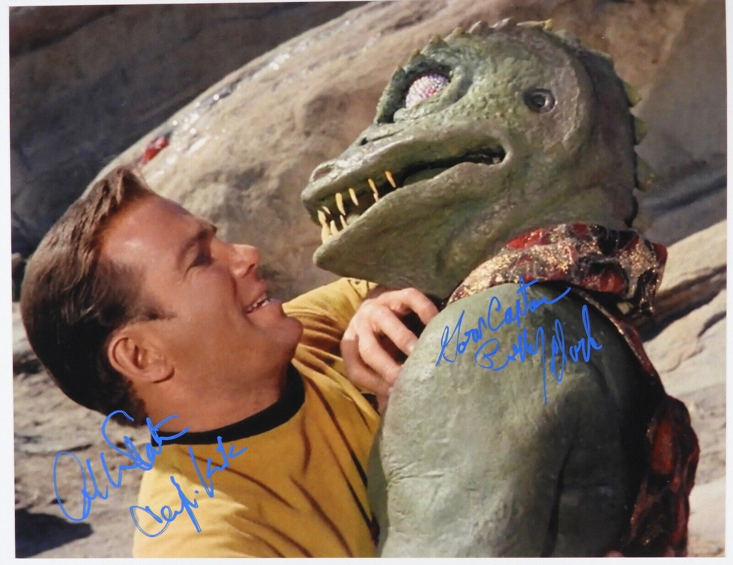 William Shatner Bobby Clark Gorn Signed Autograph JSA Star Trek Kirk 11 x 14