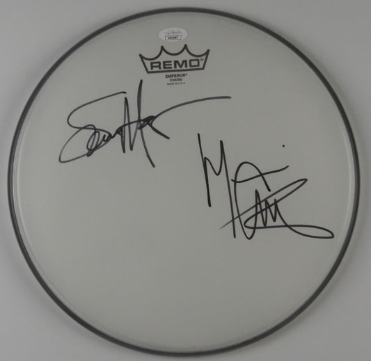 Van Halen Autograph Signed Drumhead JSA 12" Sammy Hagar Michael Anthony