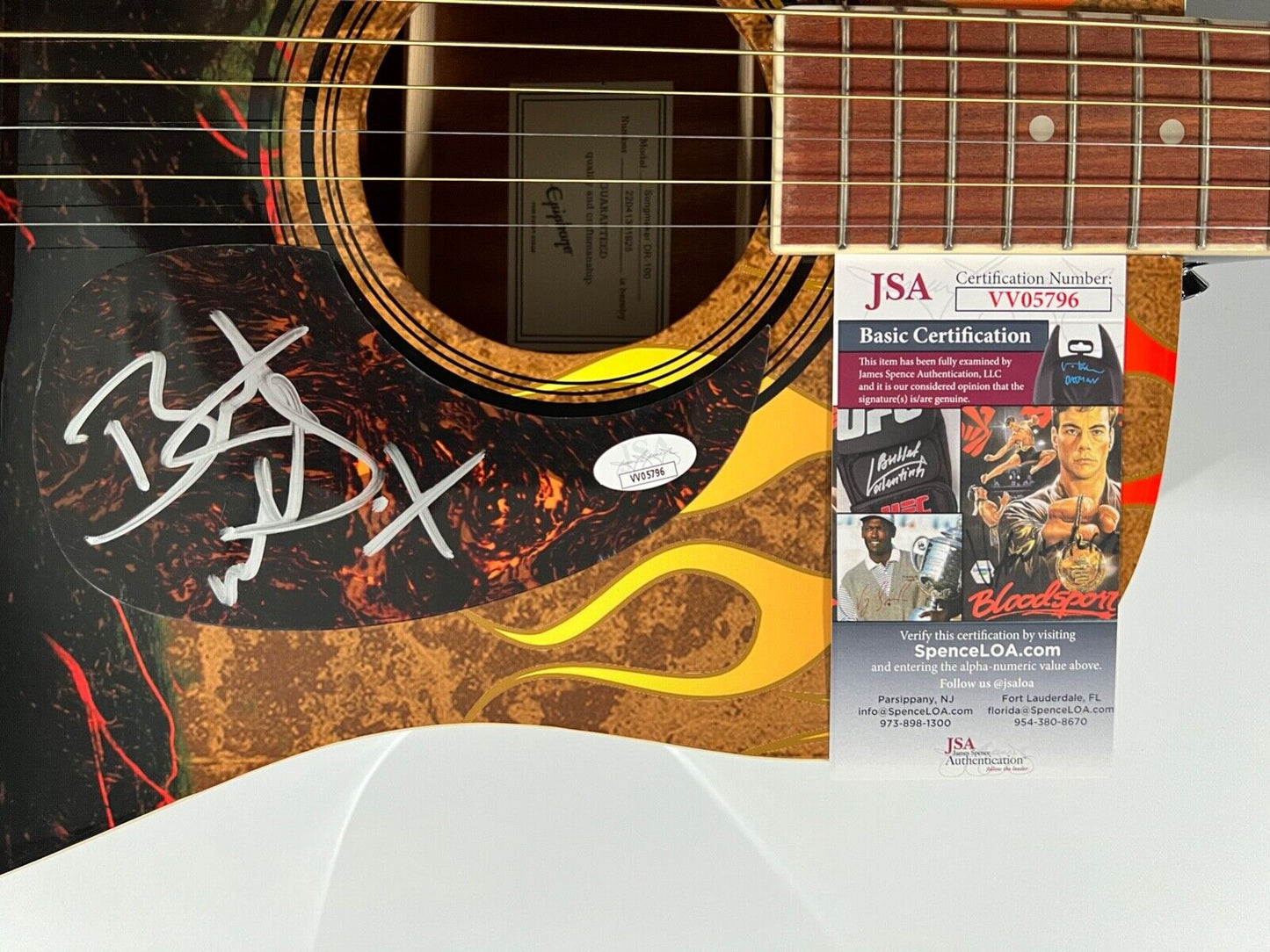 Bret Michaels Poison JSA Autograph Signed Acoustic Guitar