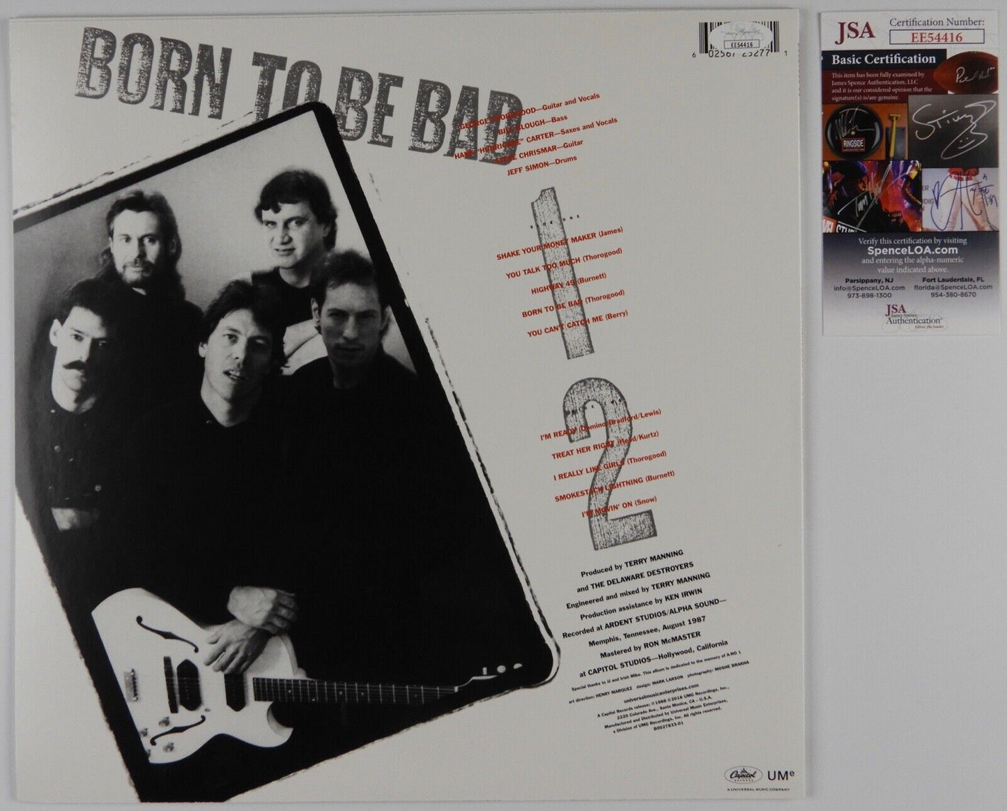 George Thorogood Born To Be Bad JSA Signed Autograph Record Album Vinyl