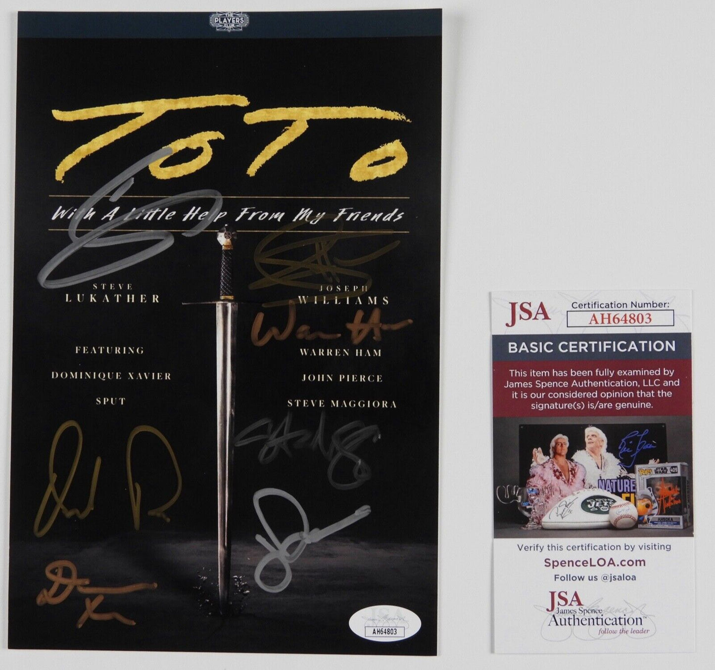 Toto JSA Autograph Signed Card includes CD and DVD