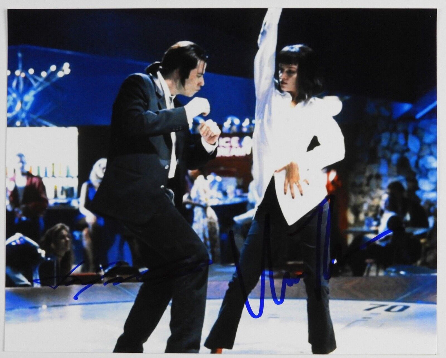 John Travolta Uma Thurman JSA Signed Autograph Photo 8 x 10 Pulp Fiction