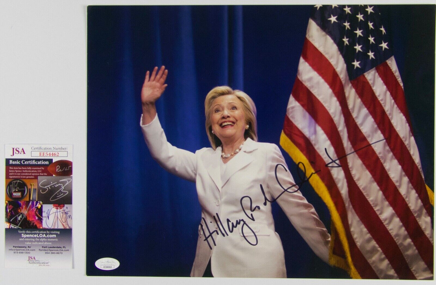 Hillary Rodham Clinton Autograph Signed Photo JSA COA 11 x14 Full Name