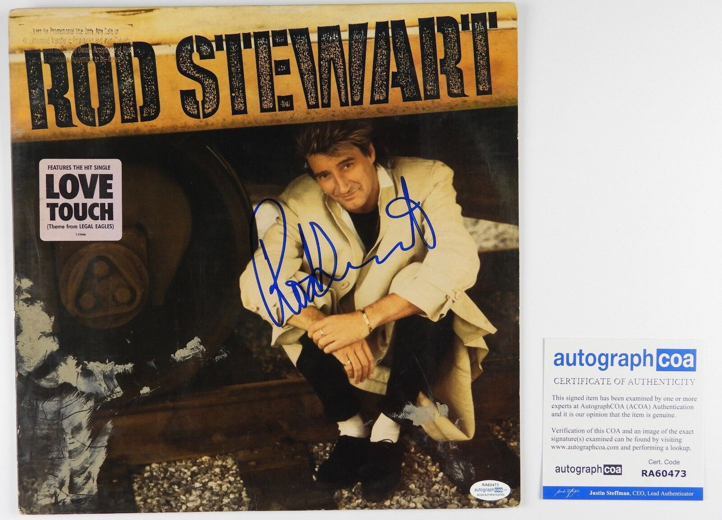 Rod Stewart Signed Autograph Record Album ACOA RACC Vinyl Love Touch