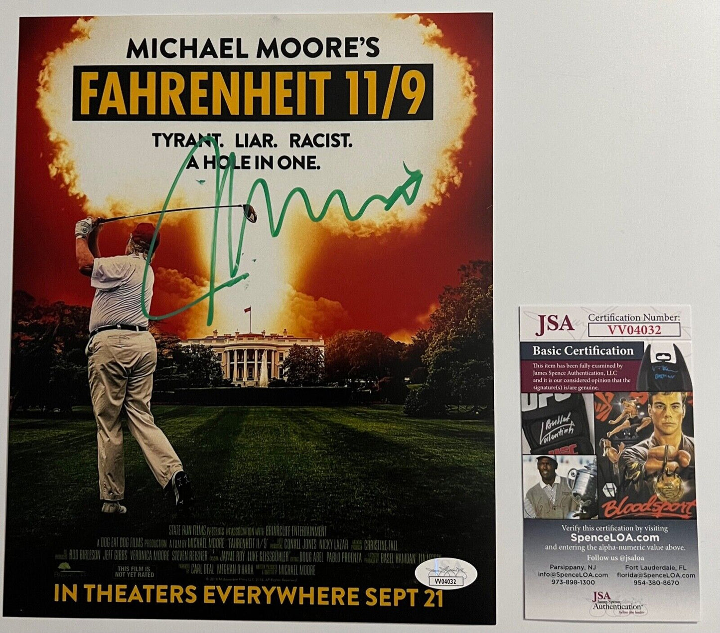 Michael Moore JSA Signed Autograph 8 x 10 Photo