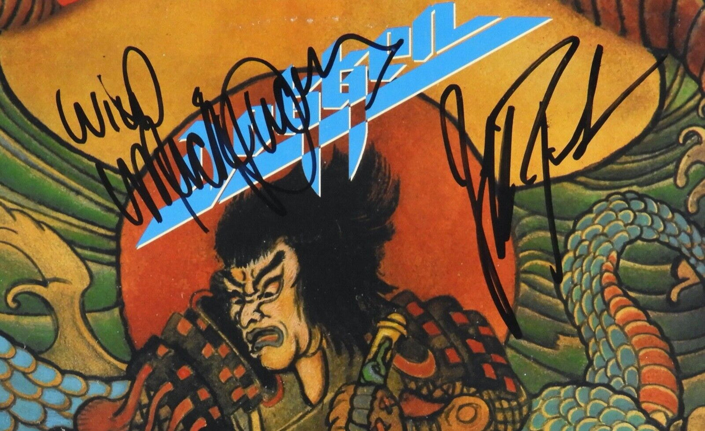 Dokken JSA Signed Autograph Album Record LP Wild Mick Brown Jeff Plison George