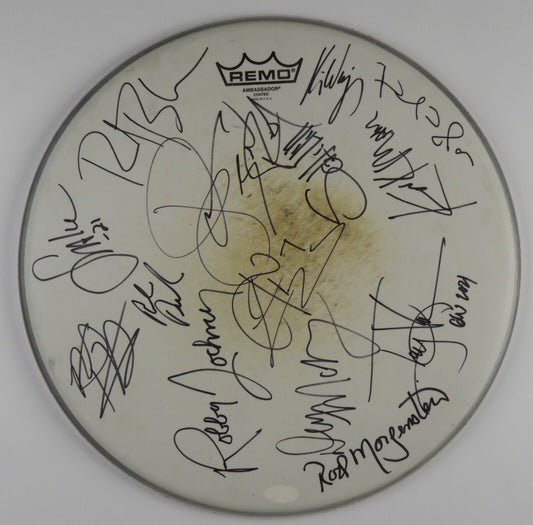 Skid Row Winger Great White JSA Autograph Signed Drum Head COA 14"