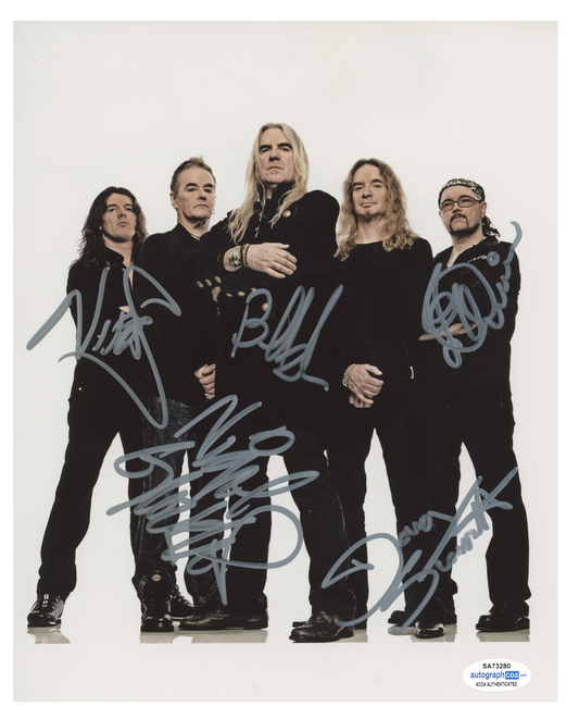 Saxon Fully Signed  ACOA Signed Autograph 8 x 10 Photo