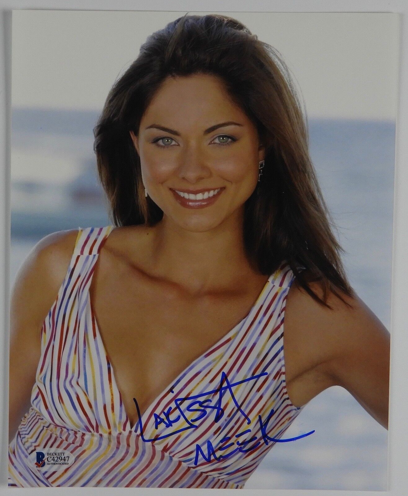 Larissa Meek signed autograph photo 8 x 10 BAS COA Beckett