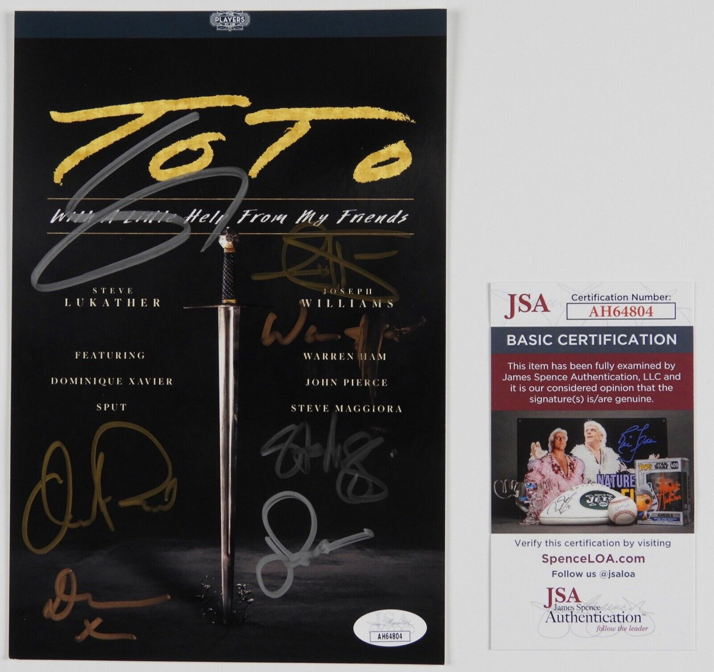 Toto JSA Autograph Signed Card includes CD and DVD