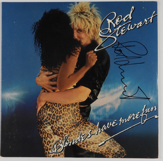 Rod Stewart JSA Signed Autograph Album Record Vinyl Blondes Have More Fun