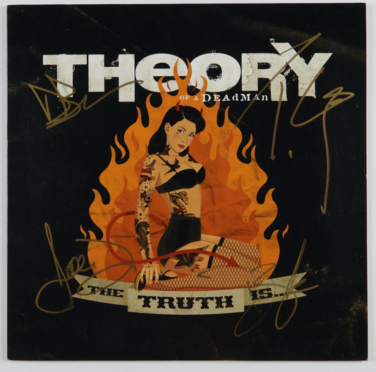 Theory Of A Deadman Signed Autograph Record Album JSA Vinyl LP The Truth Is