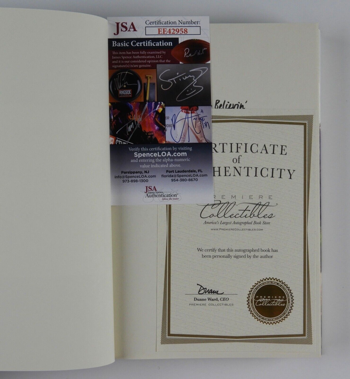 Olivia Newton-John JSA Autograph Signed Book Don't Stop Believin'