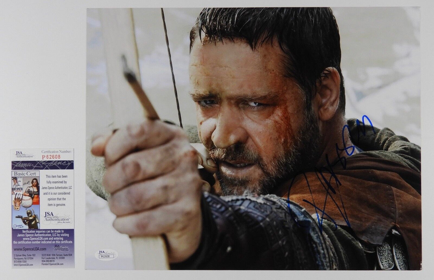 Russell Crowe Autograph JSA 11 x14 Signed Photo Gladiator Robin Hood