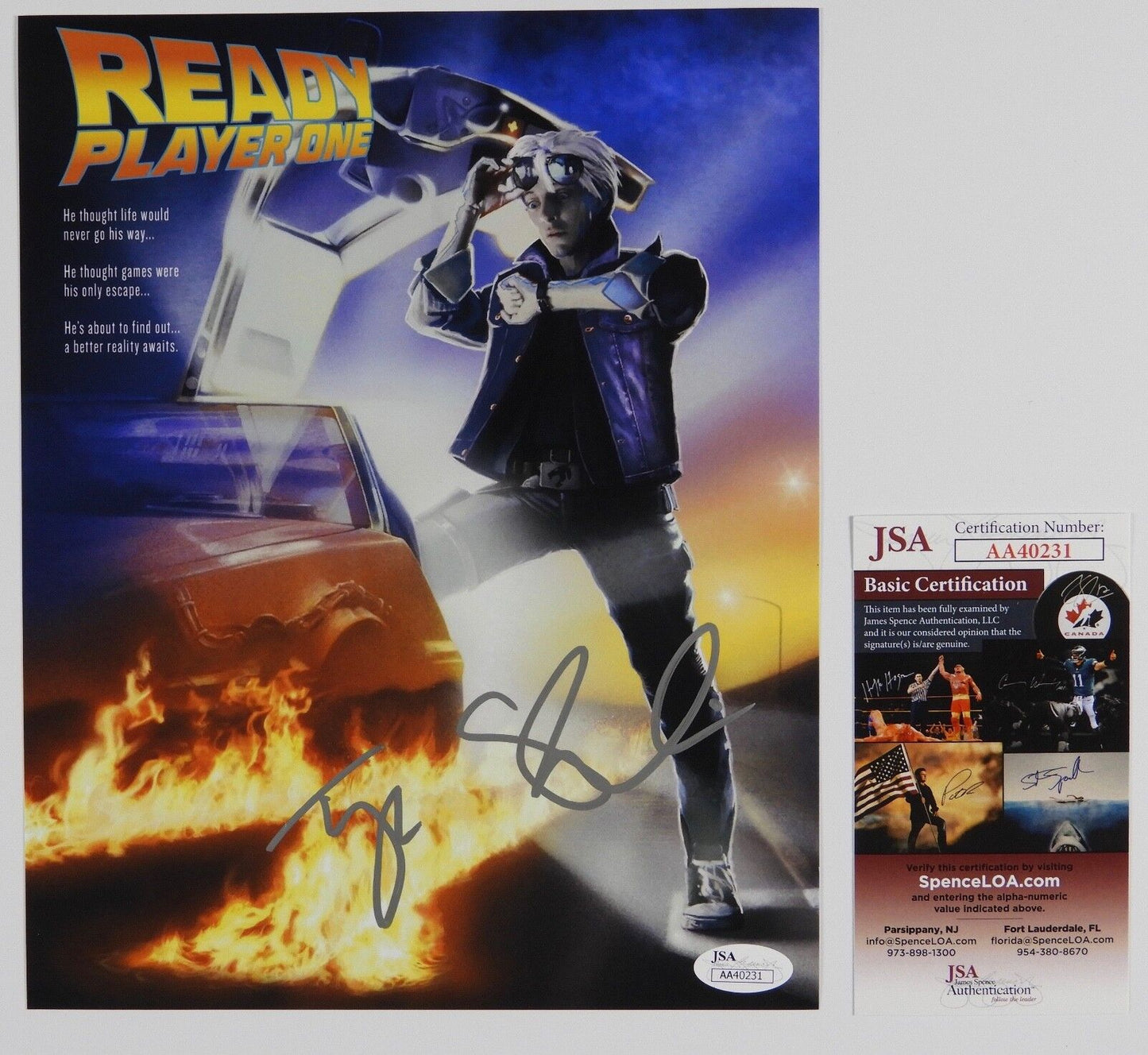 Tye Sheridan Ready Player One JSA signed autograph 8 x 10 Photo