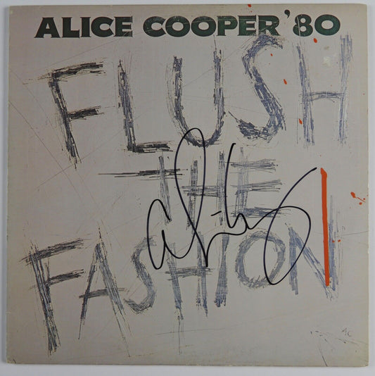 Alice Cooper JSA Signed Autograph Record Vinyl Flush The Fashion