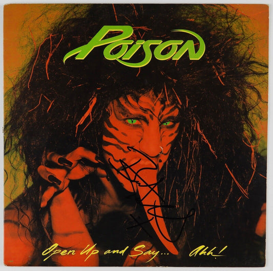 Poison Bret Michaels JSA Signed Autograph Album Record Vinyl Open Up And Say