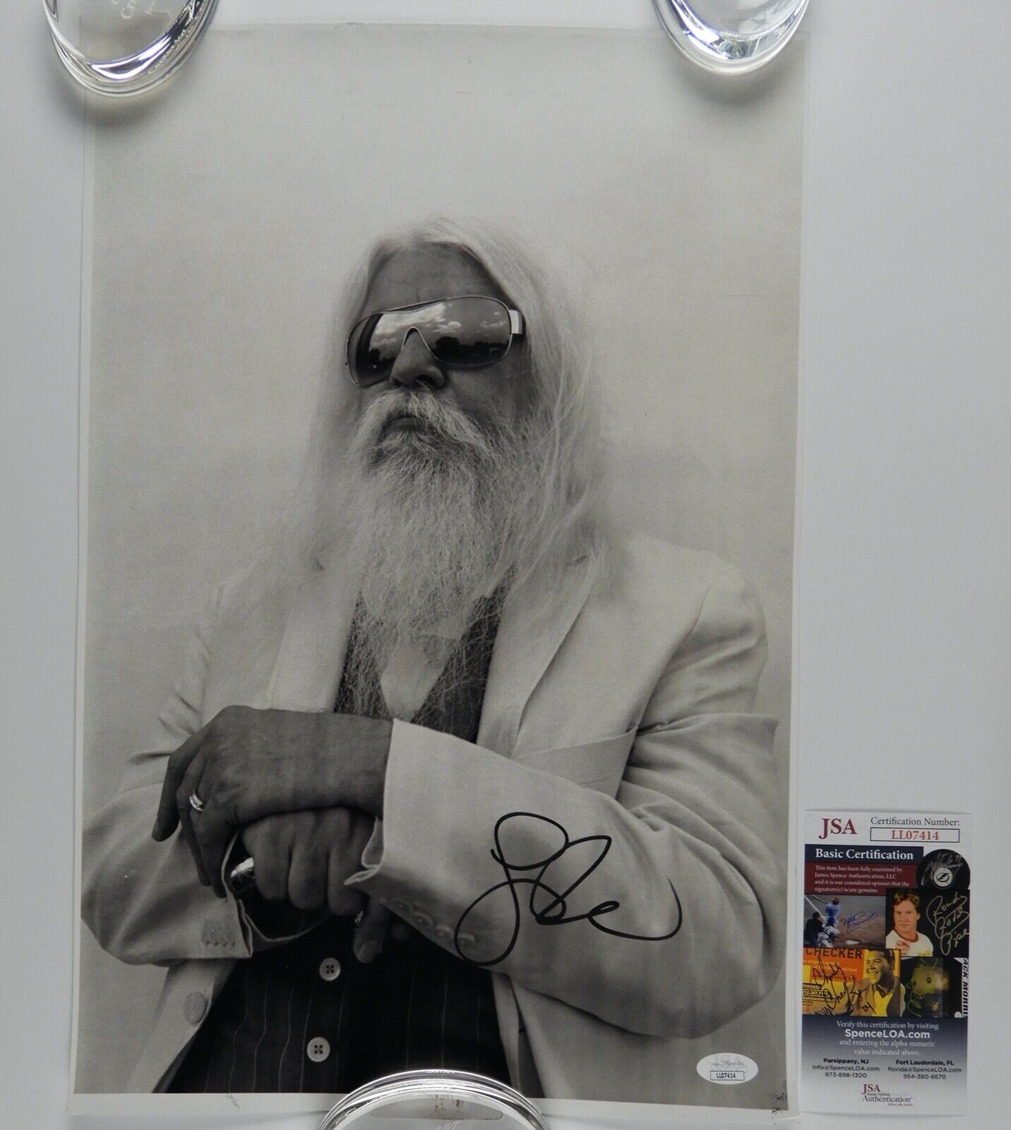 Leon Russell JSA Signed Autograph 12 x 18 poster card stock