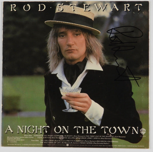 Rod Stewart JSA Signed Autograph Album Record Vinyl A Night On The Town