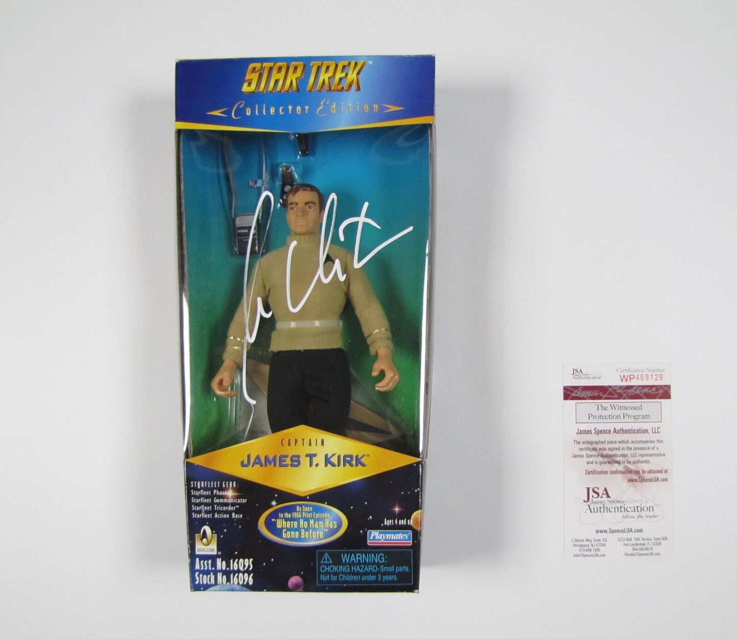 William Shatner Signed Autogragh JSA Action Figure Playmates 9" Star Trek Kirk