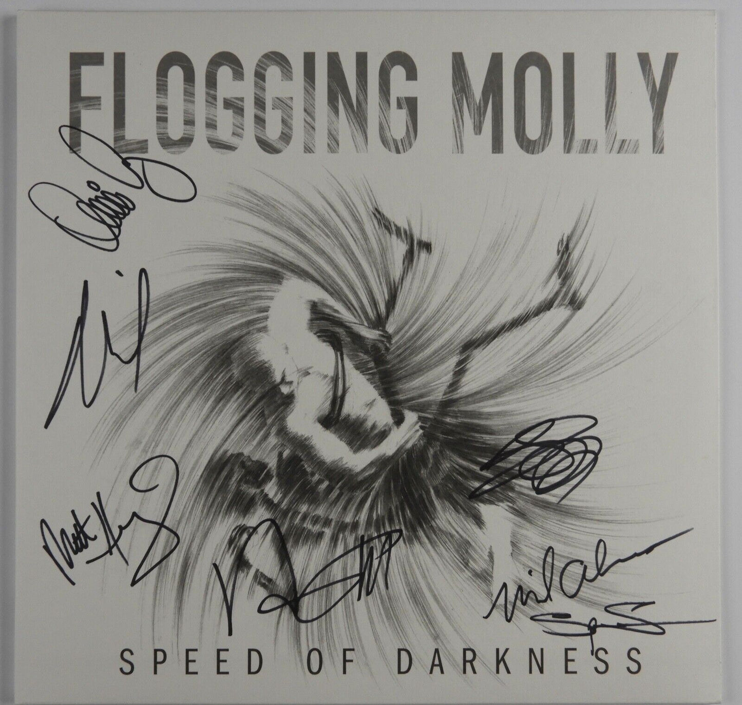 Flogging Molly JSA Fully Autograph Signed Record Album Speed Of Darkness