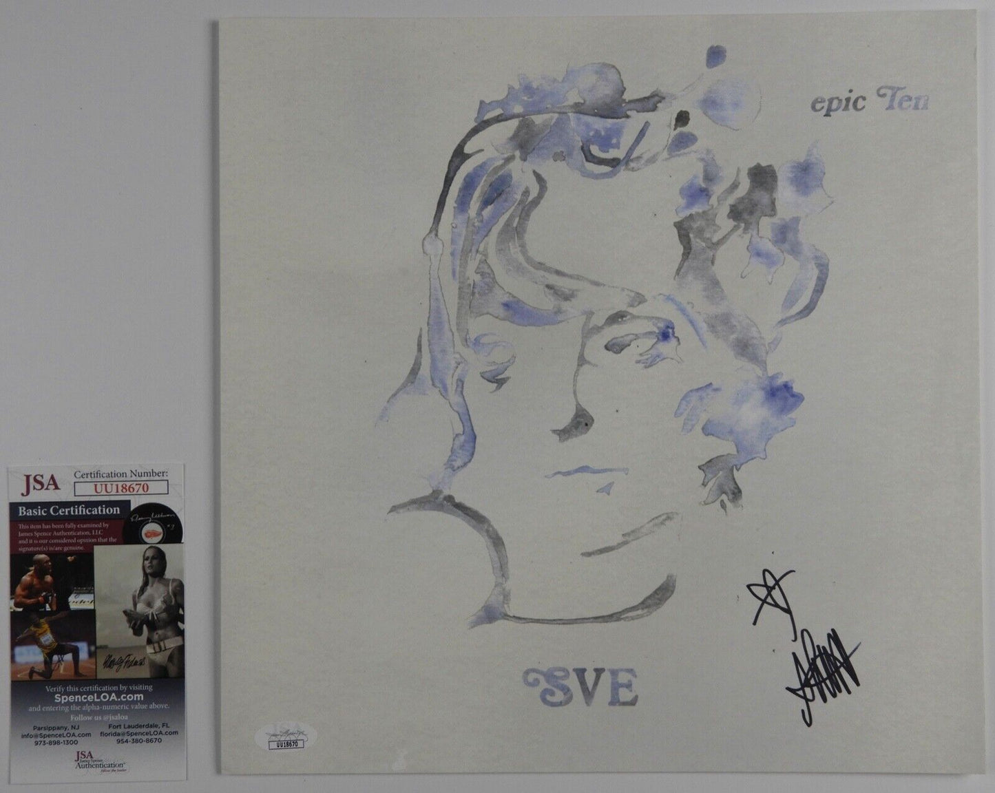 Sharon Van Etten Epic Ten JSA Signed Autograph Signed 12" x 12" Lithograph