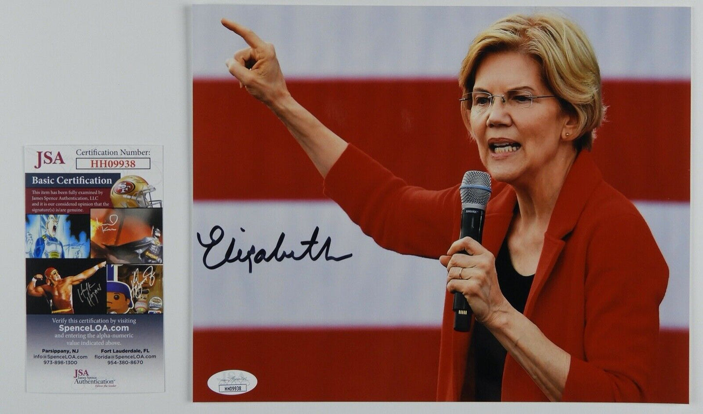 Elizabeth Warren JSA Autograph Signed Photo COA 8 x 10 Senator President