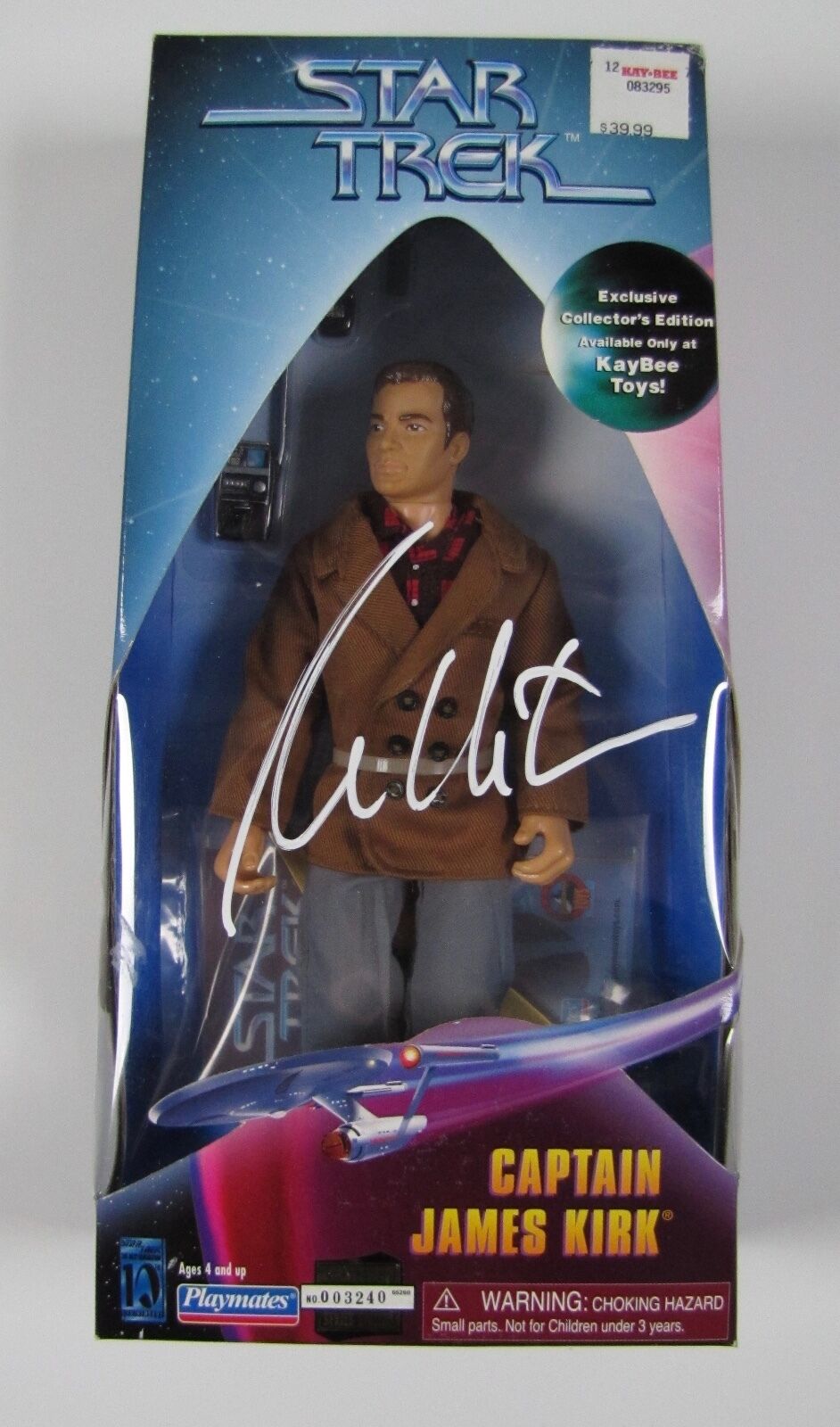 William Shatner Signed Autograph JSA Action Figure Playmates 9" Star Trek Kirk