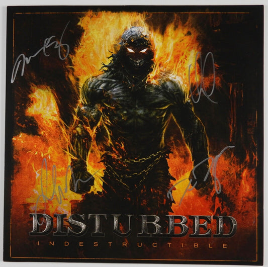 Disturbed Fully JSA Signed Autograph Vinyl Album Record Indestructible