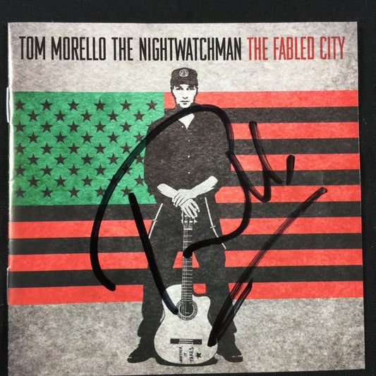 Tom Morello The Nightwatchman signed autograph CD Booklet JSA Rage Against