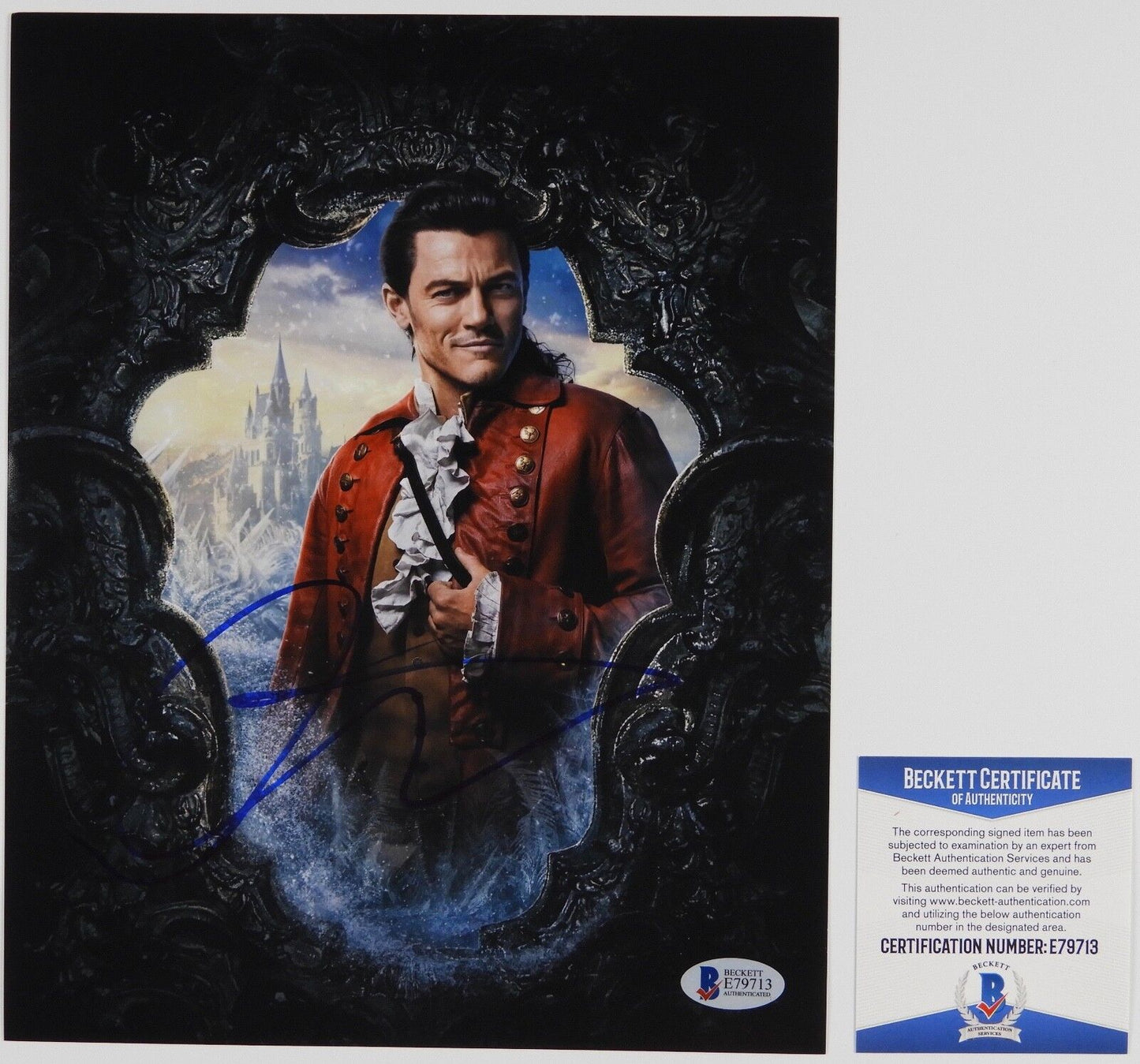 Luke Evans Beauty And The Beast Autograph Signed Photo Beckett BAS 8 x 10