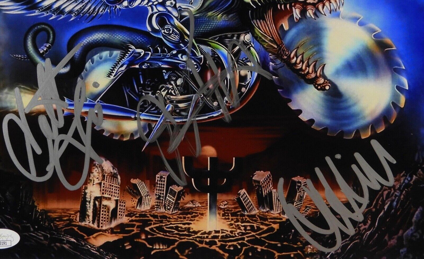 Judas Priest JSA Signed Autograph 12" x 12" photo Painkiller