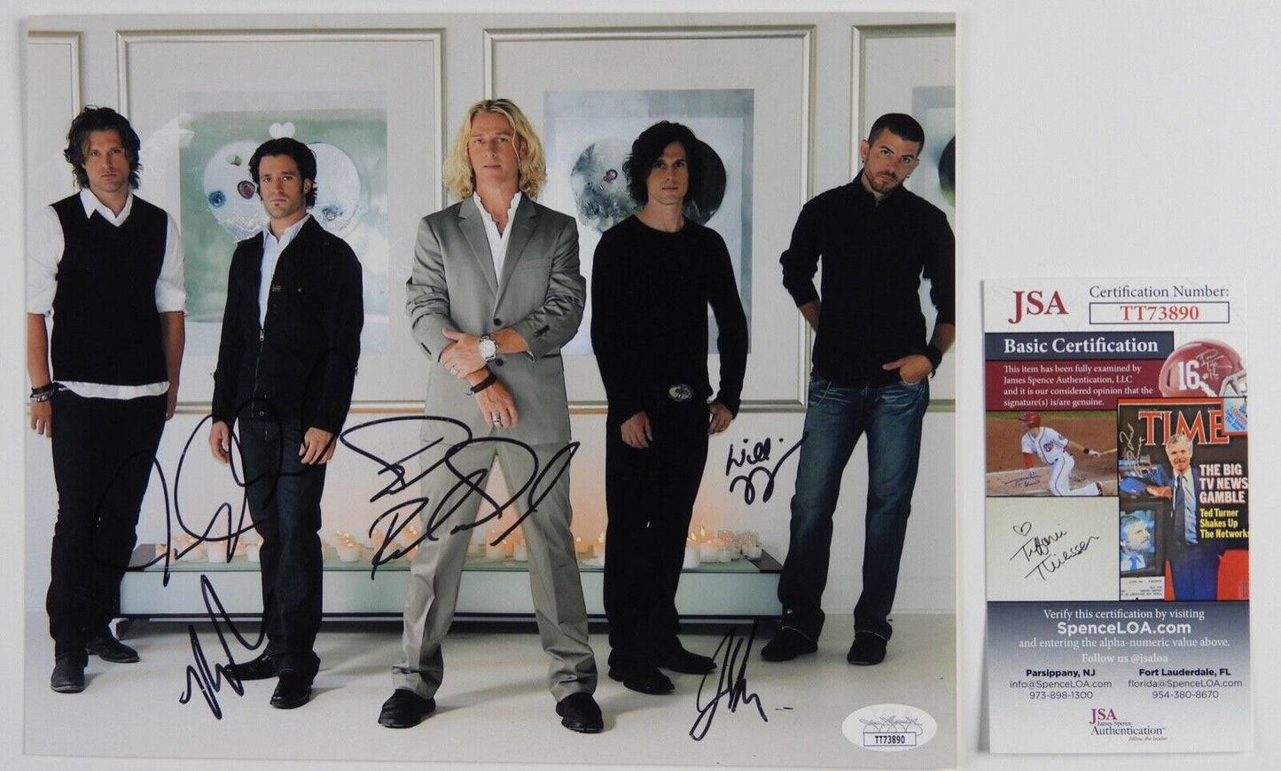 Collective Soul JSA Autograph Signed 8 x 10 photo Fully Signed Ed Roland Dean