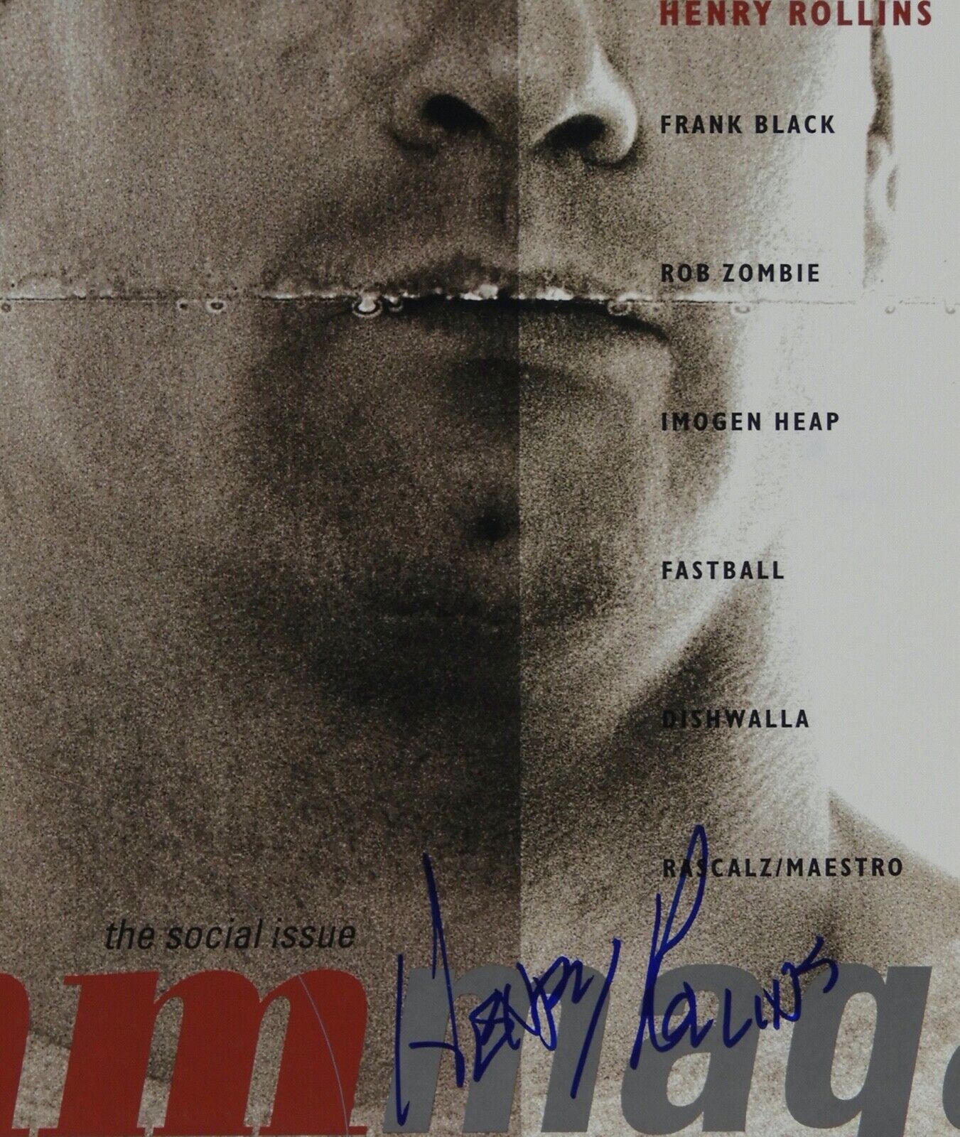 Henry Rollins JSA Signed Autograph Magazine Cover 12 x 9 1/2