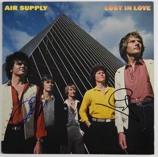 Air Supply JSA Signed Autograph Album Vinyl Record Lost In Love