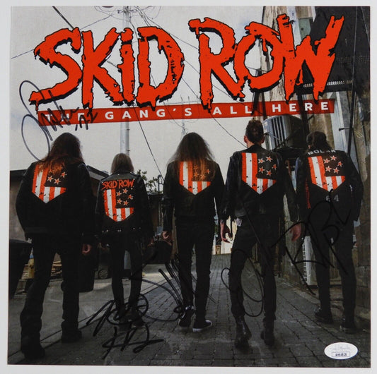 Skid Row JSA Autograph Signed Lithograph The Gang's All Here 11 x 11