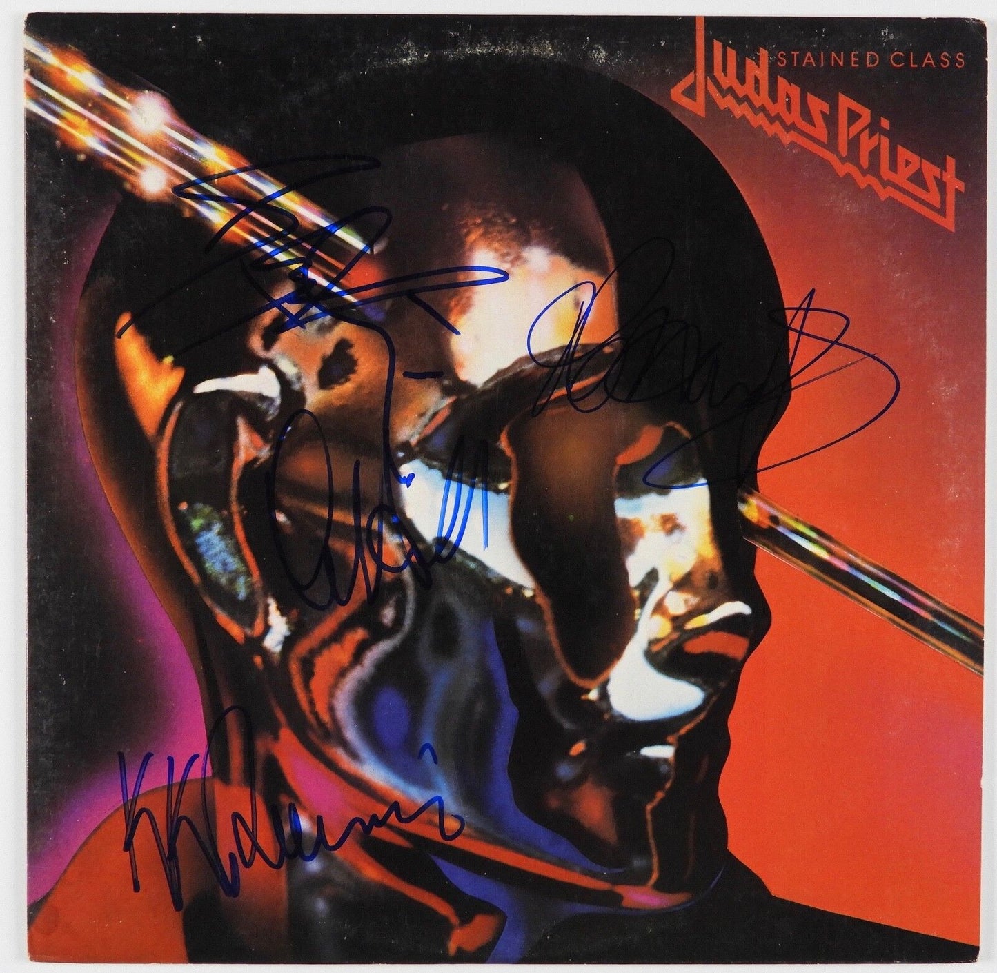 Judas Priest Stained Class Band Signed Autograph Record Album JSA Vinyl