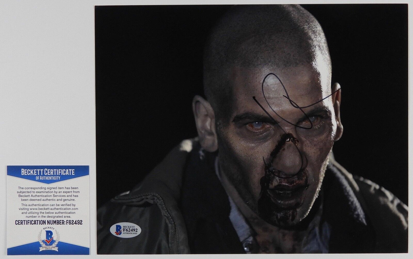 Jon Bernthal Shane Walking Dead Autograph Signed Photo Beckett 8 x 10