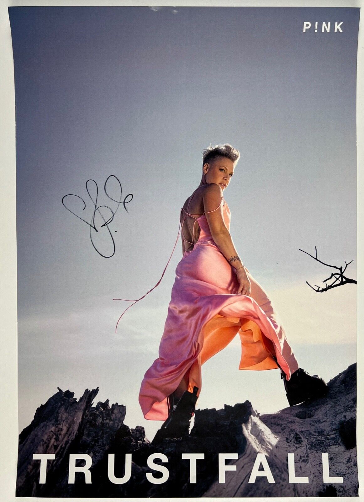 P!NK JSA Signed Autograph Poster 11 x 17 PINK