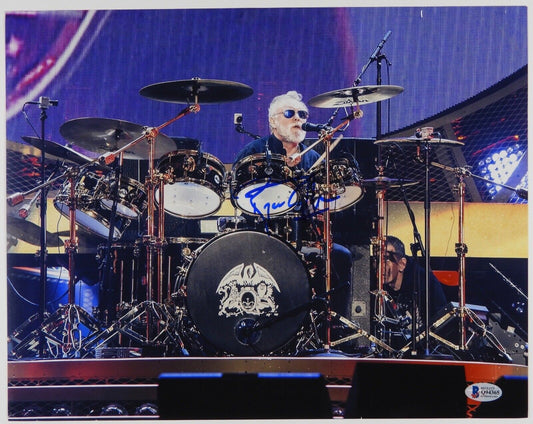 Roger Taylor Queen Autograph Beckett 11 x 14 Signed Photo