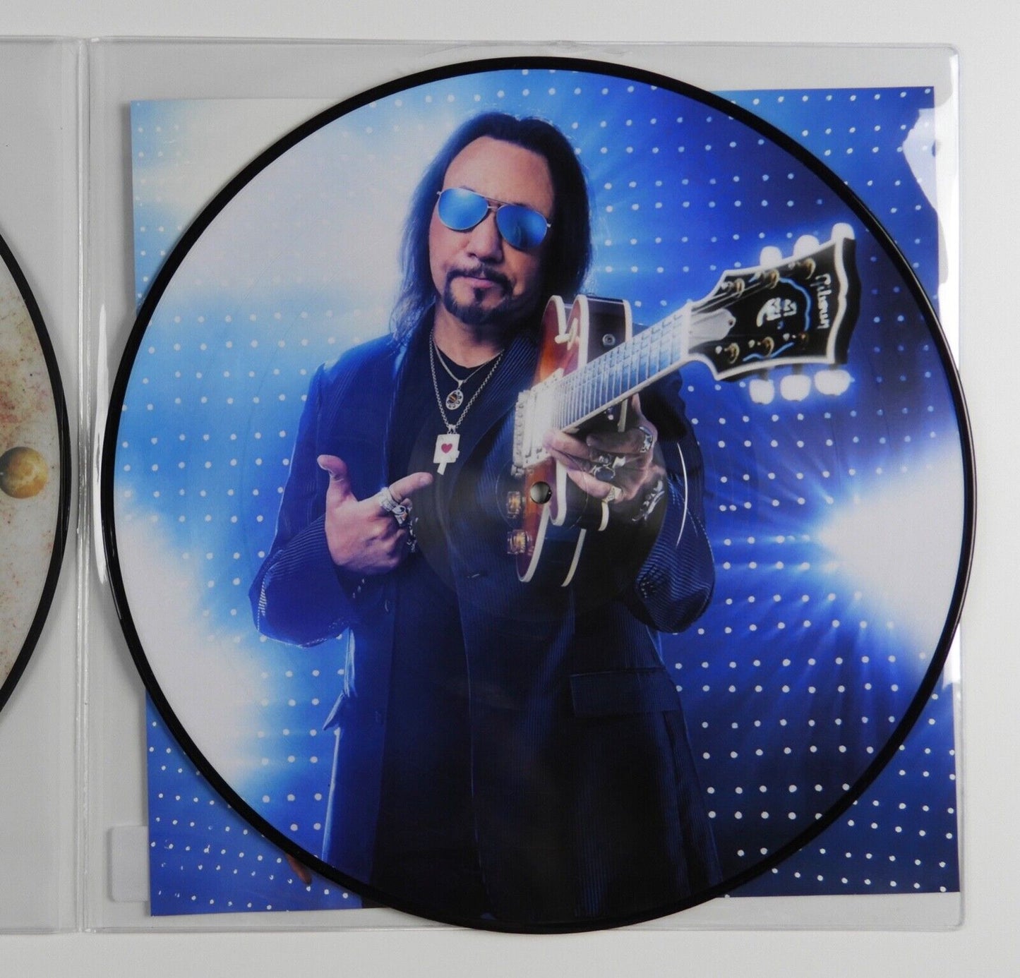 KISS Ace Frehley Autograph Signed Record Album Spaced Invaders Picture Disc