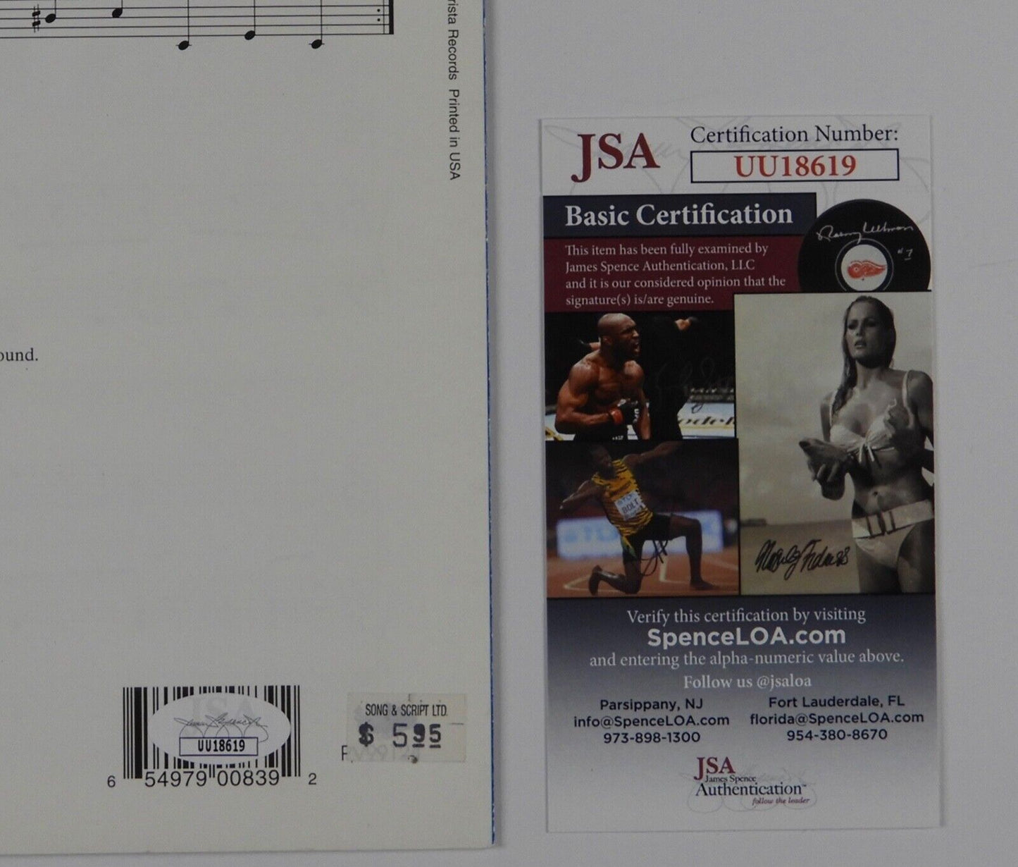 Rob Thomas JSA signed autograph Sheet Music Santana Smooth Matchbox 21