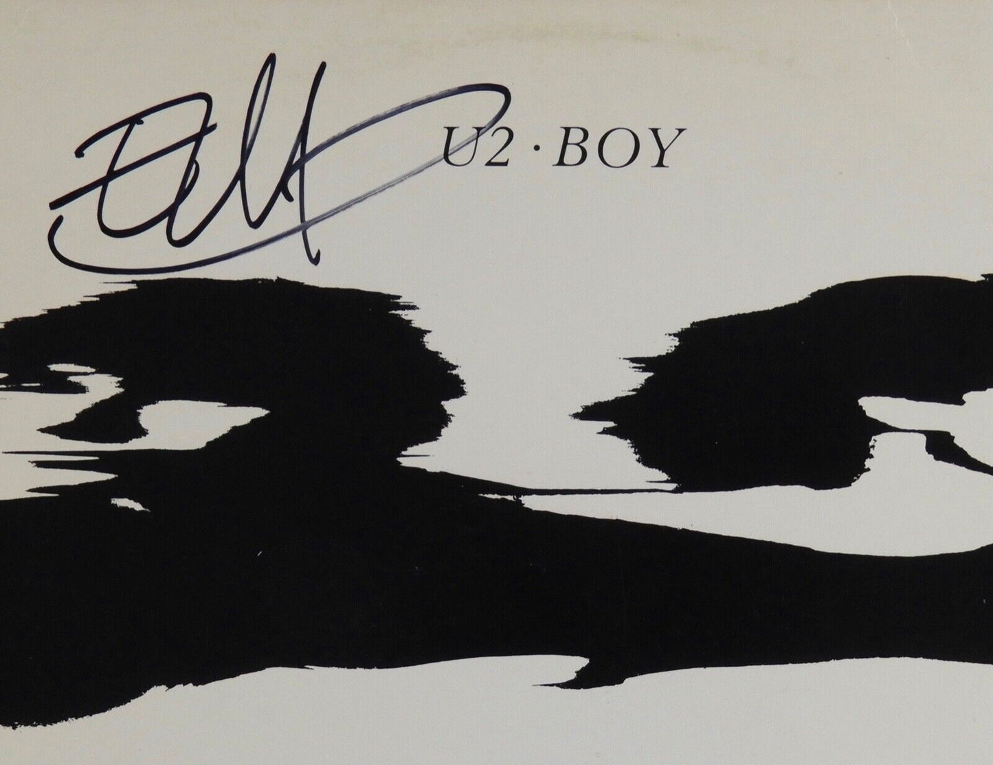 U2 JSA Edge Signed Autograph Album Vinyl Record LP Boy