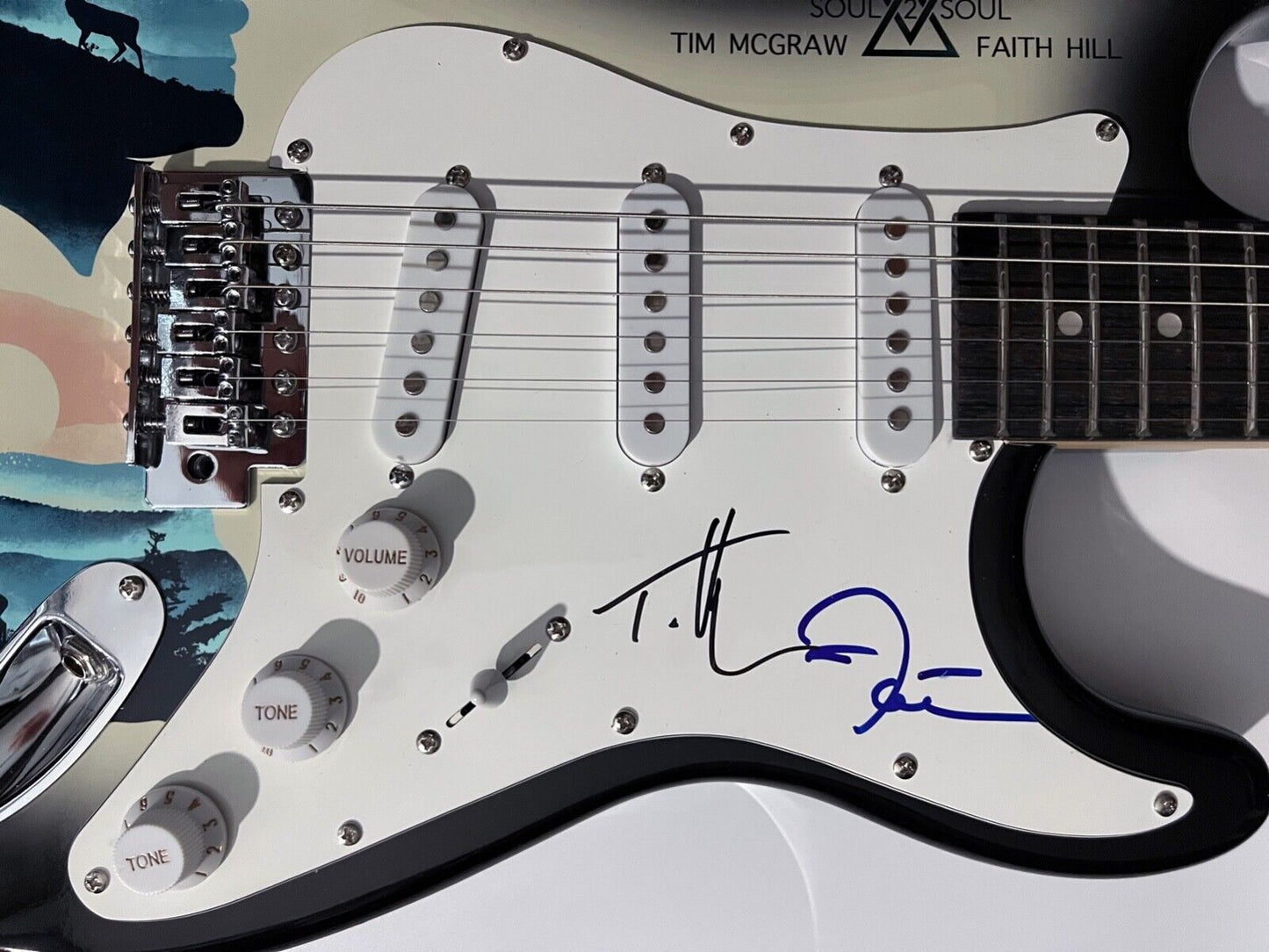 Tim McGraw Faith Hill signed guitar JSA Autograph Signed Stratocaster Guitar