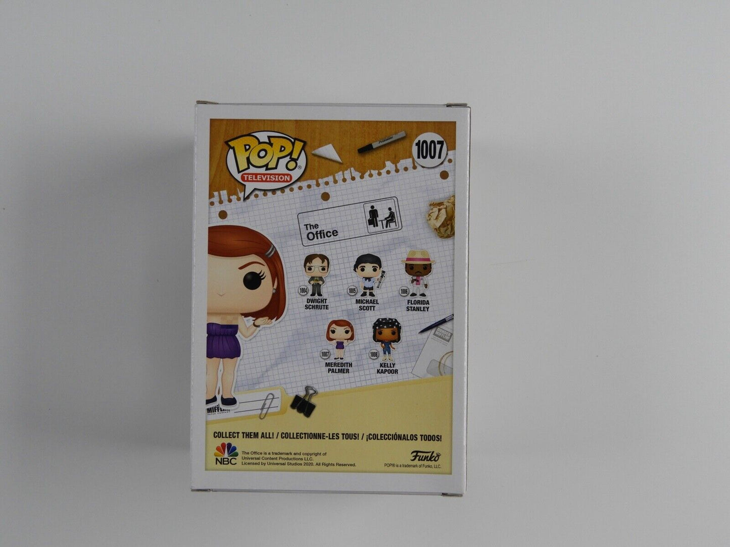 Kate Flannery Meredith Palmer Signed Autograph Beckett Funko Pop 1007 The Office