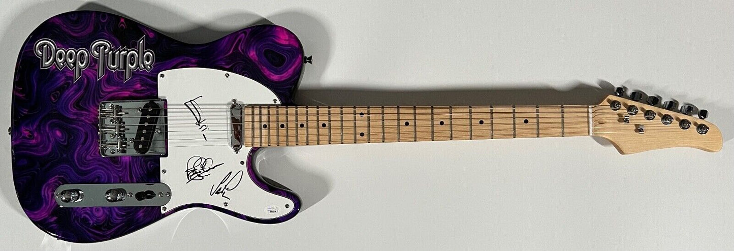 Deep Purple JSA Autograph Signed Telecaster Guitar Ian Paice Roger Glover +