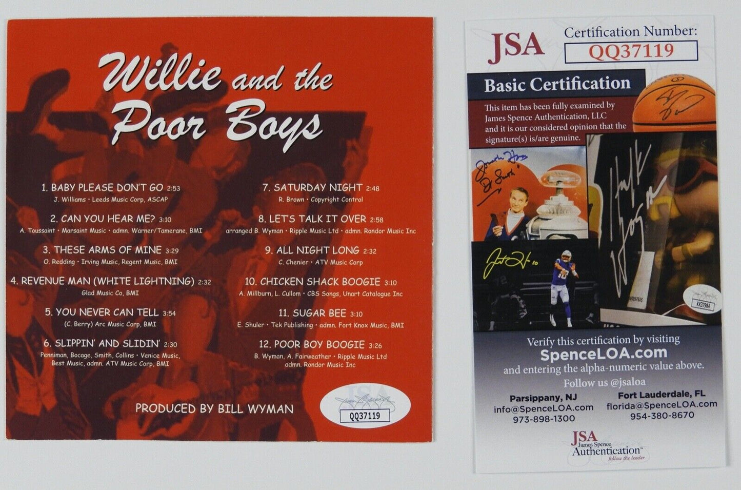 Bill Wyman JSA Signed Autograph CD Booklet Willie And The Poor Boys
