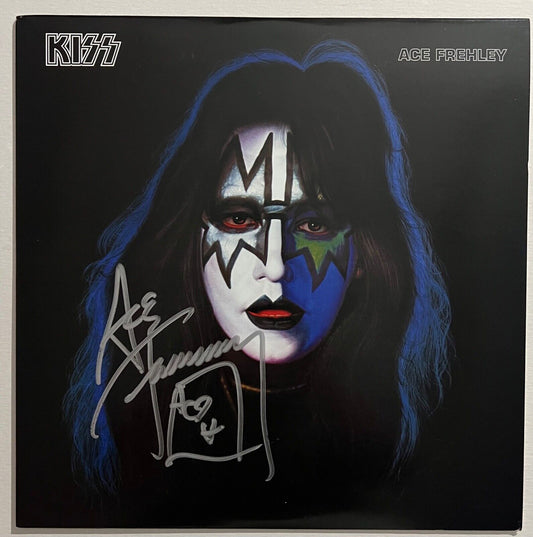 KISS JSA Ace Frehley Signed Autograph Signed Record Album Solo Blue Vinyl
