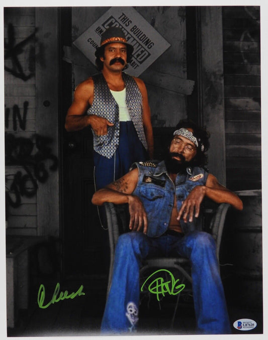 Cheech And Chong Autograph Beckett 11 x 14 Signed Photo