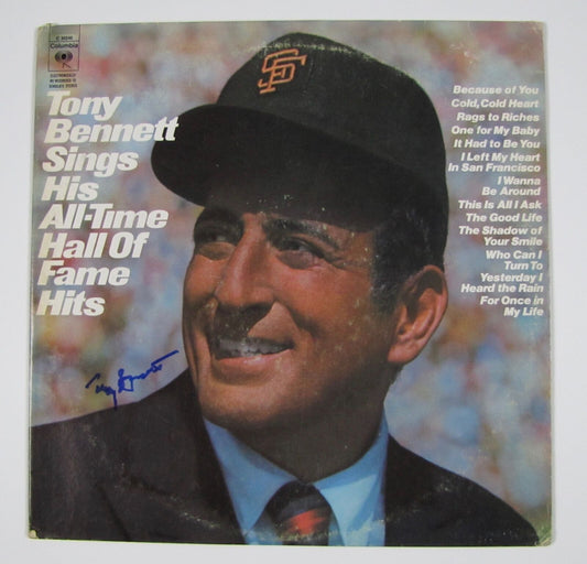 Tony Bennett Sings All Time Fame Hits Signed Autograph Record Album JSA Vinyl